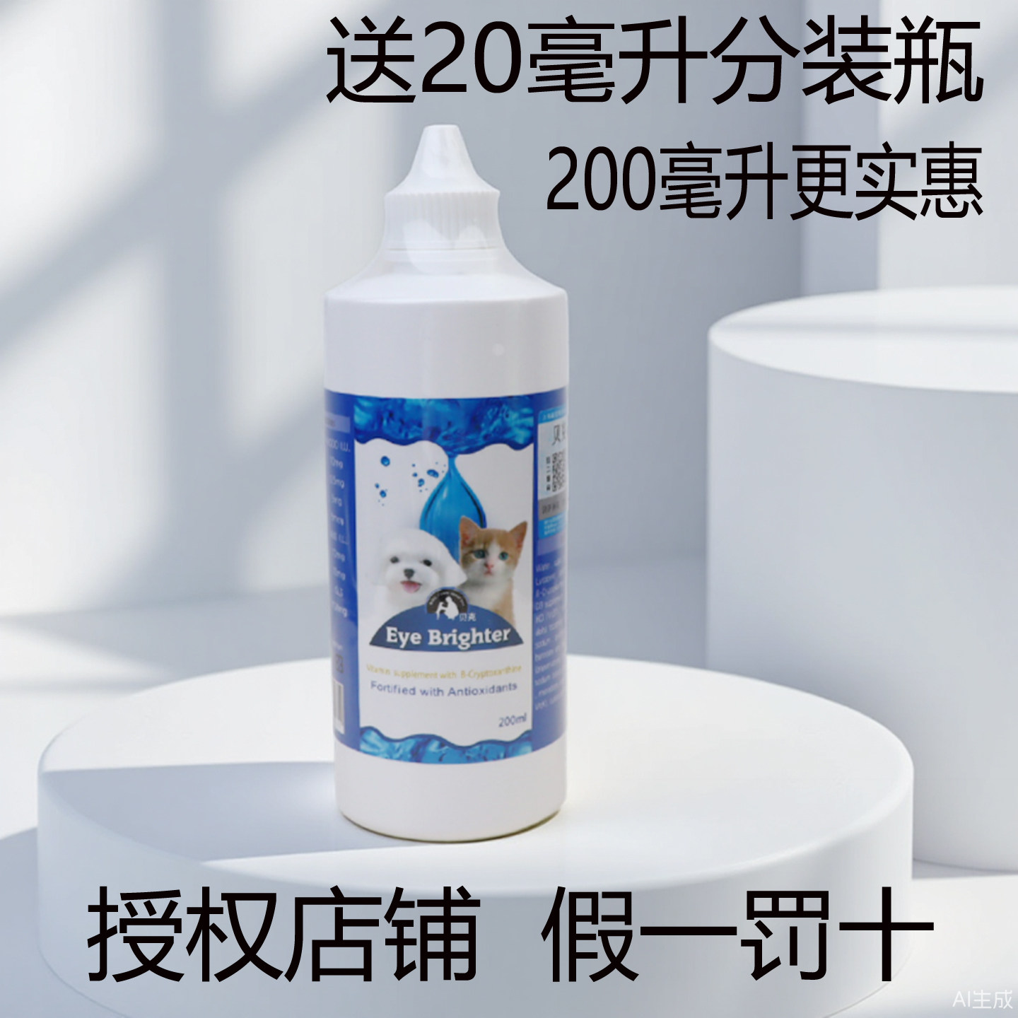 贝克亮眼口服液狗狗台湾去泪痕液神器比熊博美泰迪红胡子泪腺犬猫