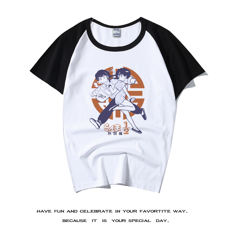 乱马1/2动漫七笑拳二次元纯棉T恤短袖卡通趣味夏早乙女天道茜衣服