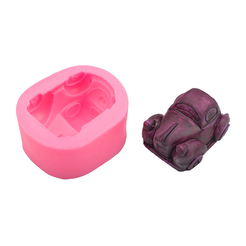 3D立体汽车翻糖蛋糕模西点烘焙模具液态硅胶手工皂模diy烘焙工具