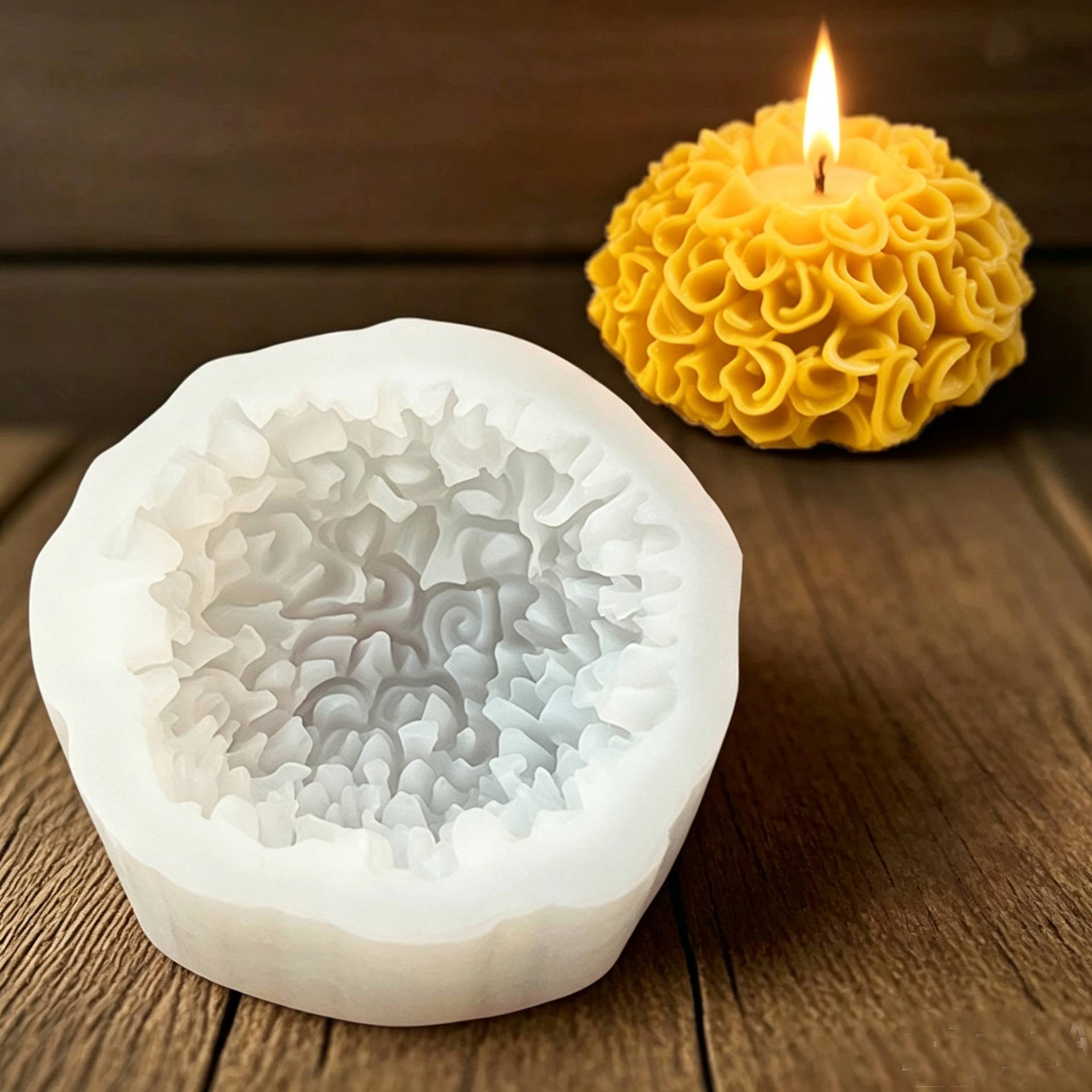 万寿菊花朵硅胶模具 薰蜡烛模具 翻糖巧克力蛋糕模具 DIY烘焙工具