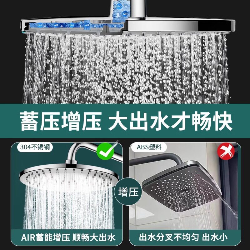 304不锈钢淋浴花洒顶喷超强增压大花洒喷头淋雨头莲蓬头单头花晒