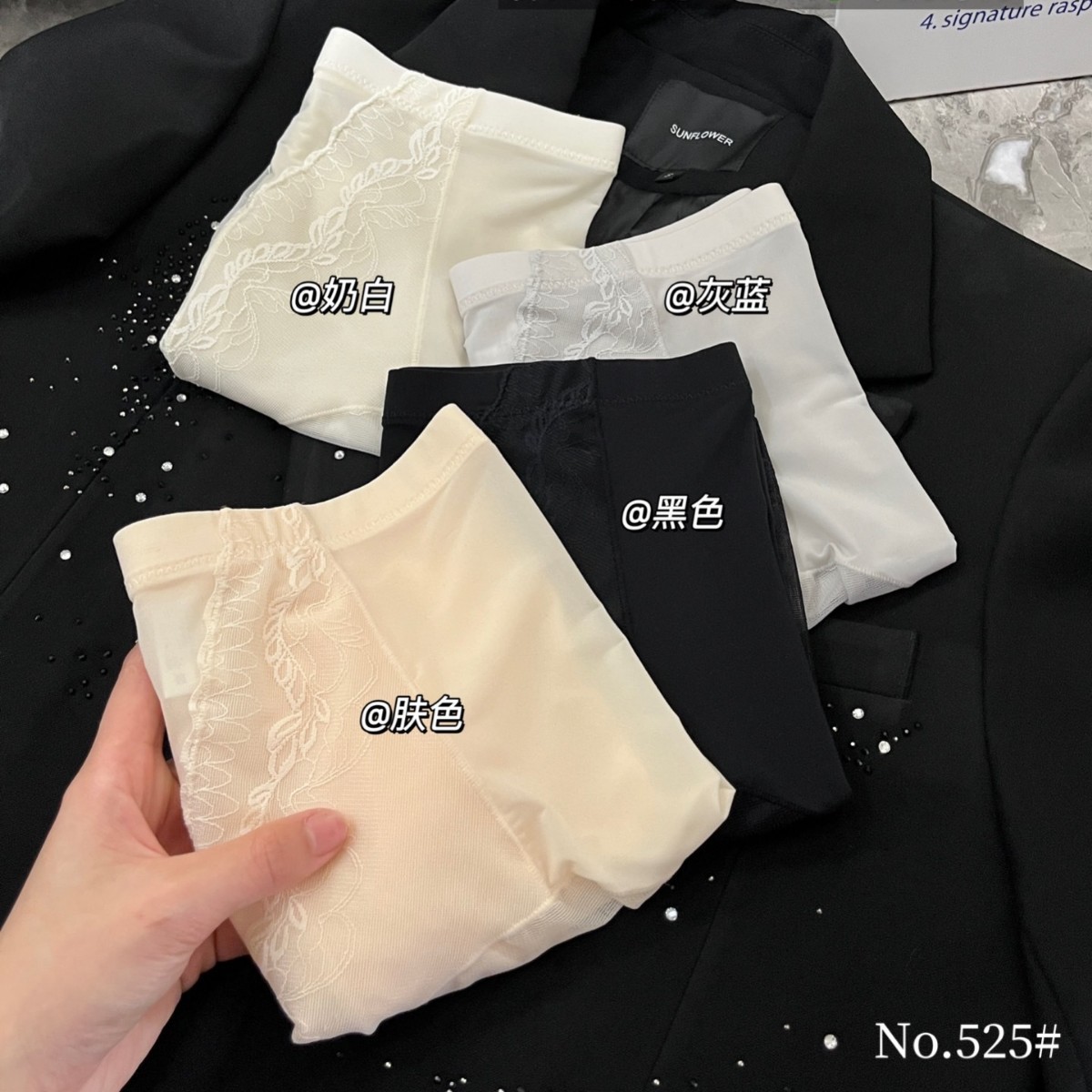 夏季贵妇拼接蕾丝轻塑裤防走光纯棉裆收腹提臀性感冰丝高腰安全裤