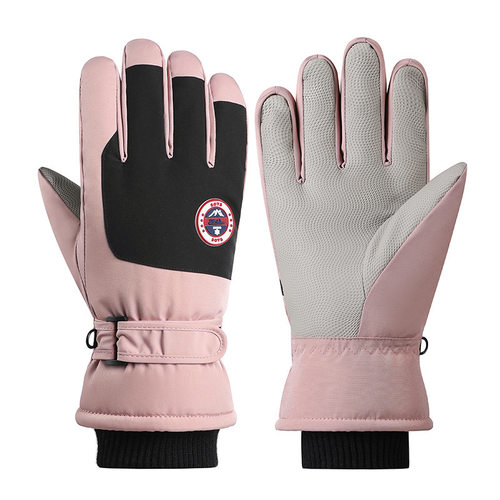 户外摩托车滑雪大棉手套触屏男冬季保暖女骑行加厚加绒防风滑雪手