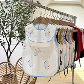 吃饭衣 画画围兜卡通防水背心宝宝无袖 鲁冰花儿童防水罩衣夏季 薄款