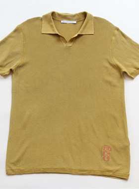 西班牙大师Adolfo Dominguez 2025夏 专柜1K 雅痞范V领POLO衫X892