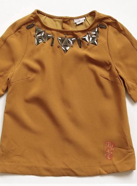 特 意大利MS60 春夏 时尚钉珠 流行气质 超靓时装上衣 女S565