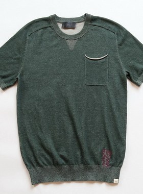 意大利时装 L*U.JO 2025夏 100欧 时尚精致儒雅气质针织T恤男X909