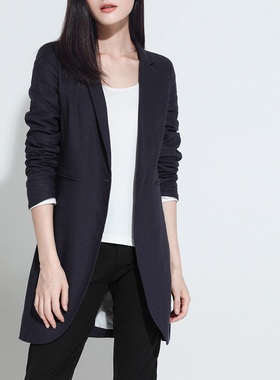 小众高端潮品init*al ZG2680 设计感超有范时尚中长款西装 女V477