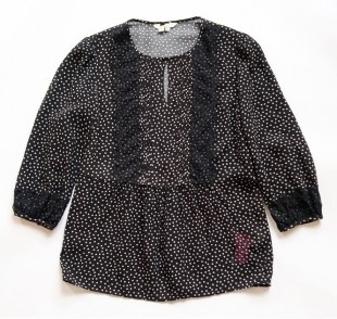 春夏 时尚 气质 精品 上衣女S600 蕾丝 英伦波DEN 波点 特 经典