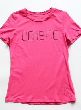 强货 时尚简约 西K Jeans 专柜790 时钟式LOGO 短袖T恤女U238