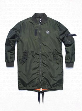 帅气长款Bomber风衣外套