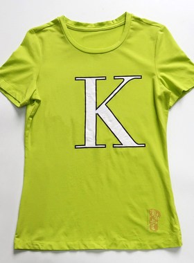强货 时尚简约 西K Jeans 专柜790 大LOGO款 短袖T恤 女U003
