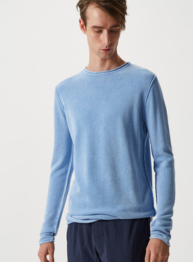 精品 西班牙Adolfo Dominguez 人造丝+麻 文艺范精致男针织衫U848