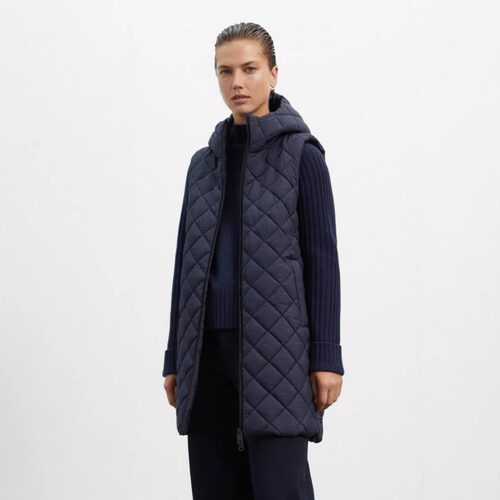 ECO*LF190欧时尚范绗缝棉马甲女