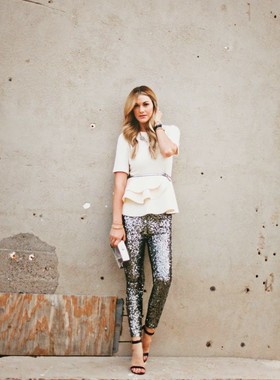 al*ce ol*via 爱丽丝 A+O 395美金  时装亮片 时尚长裤  女T805