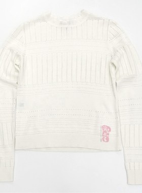 强货 时装大牌D*rek Lam 350美金 提花镂空 细针镶花边针织衫S529