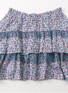 特 自然淑女时尚 漂亮小碎花多层次 半身裙 半裙 女M767