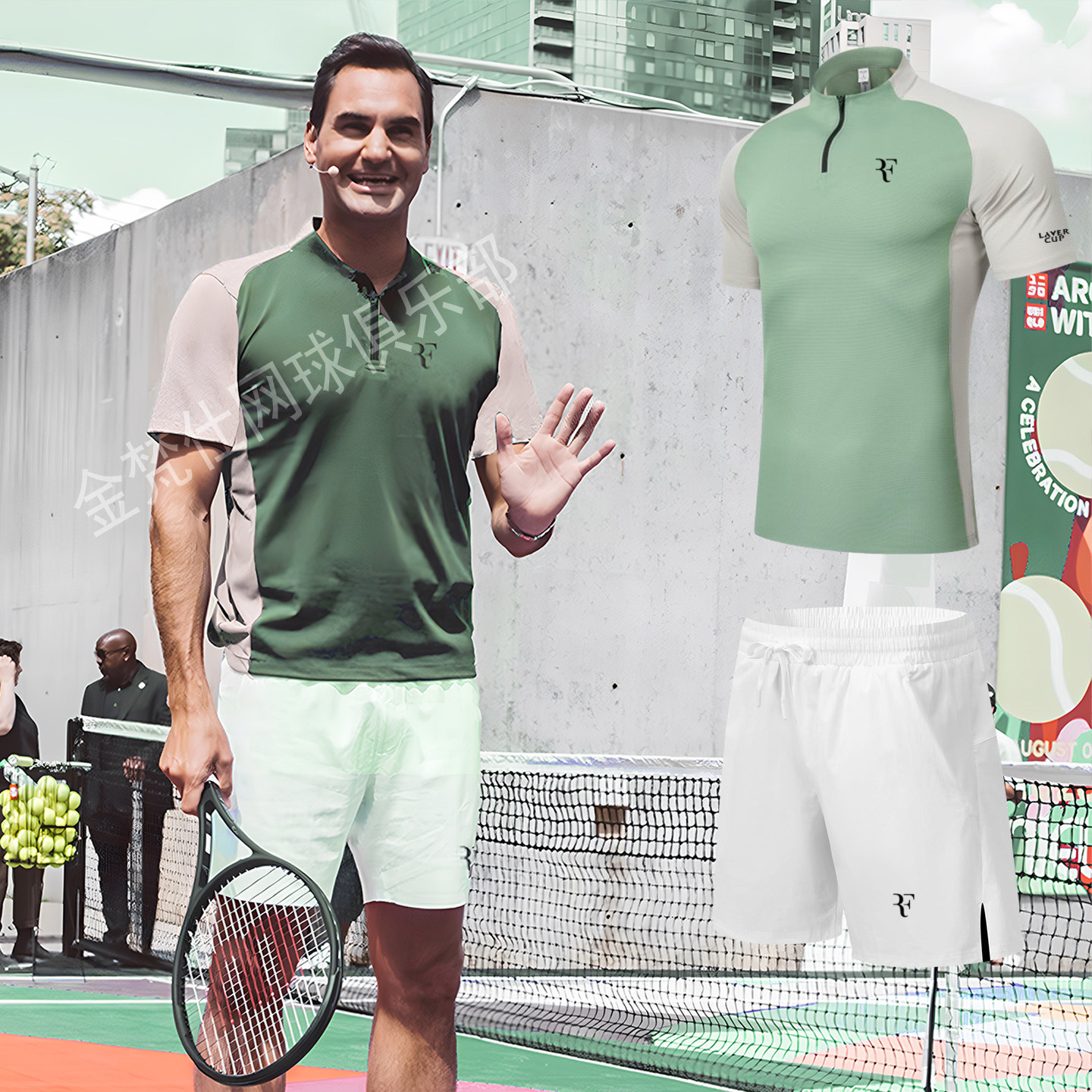 新款网球服男子速干短袖上衣费德勒同款比赛健身吸湿透气运动短裤