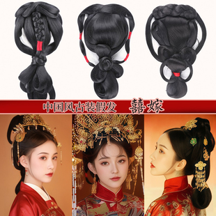 明制汉服假发一体式宋制新娘发包懒人后区发包后脑勺古装古风婚礼