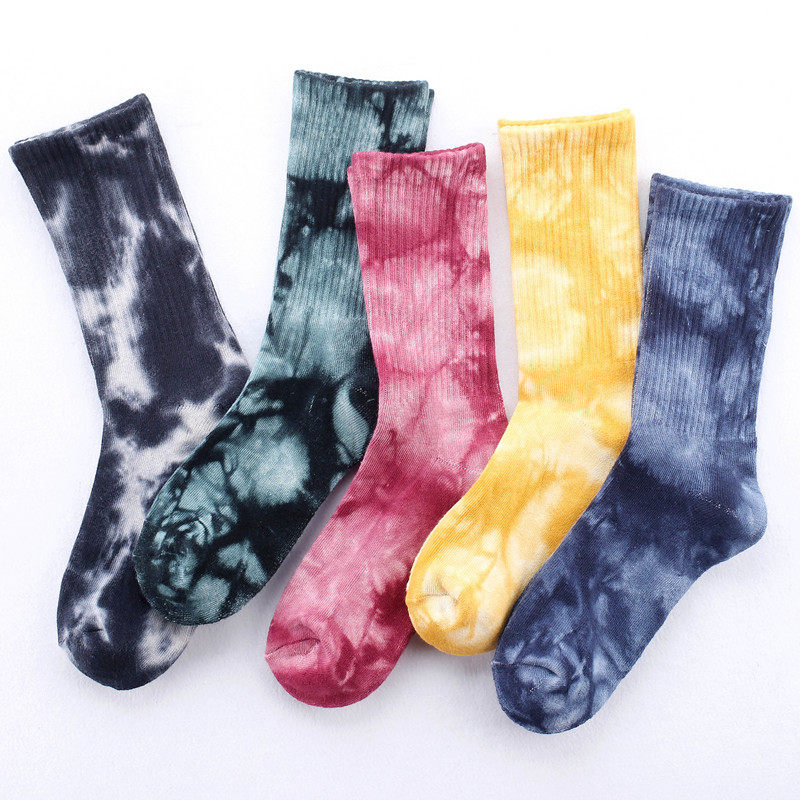 日系扎染原宿风男长袜高筒男袜韩国粗线毛圈底加厚情侣男女袜子潮|ruв категории Нижнее белье, носки/рейтузы/чулки/Красивая ножка носки - от Buy2taobao.com для оказания профессиональной услуги покупки агента Taobao