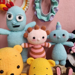 手工毛线钩织diy花园宝宝系列玩偶玛卡巴卡汤姆布利柏依古比古