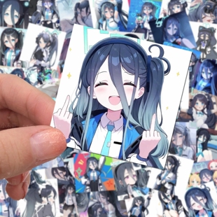 天童爱丽丝蔚蓝档案贴纸可滴胶贴纸痛本通包贴贴画防水贴纸画diy