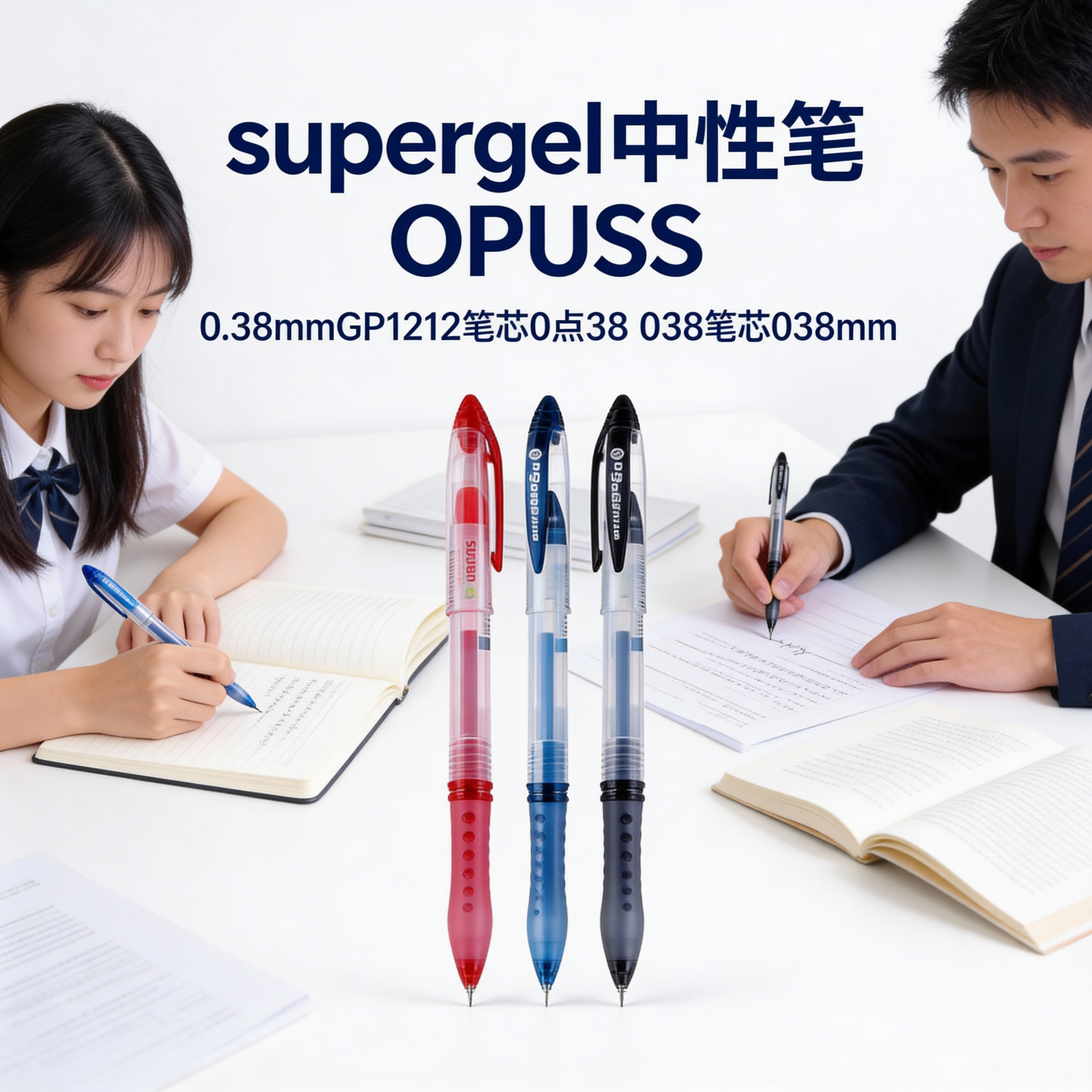 supergel中性笔OPUSS 0.38mmGP1212笔芯0点38 038笔芯038mm