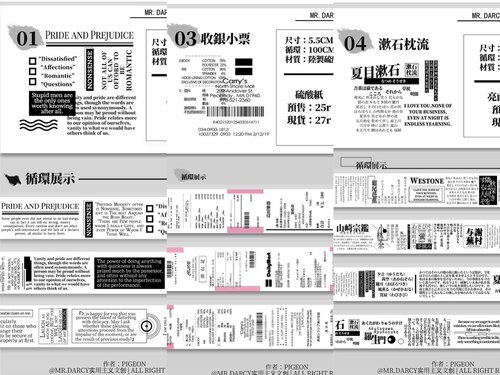 分装 Mr.Darcy实用主义文创 和纸胶带 收银小票 漱石枕流pet