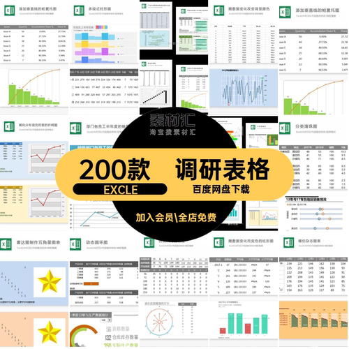 分析表格EXCLE200款可视化模板前期EXCLE建筑表格E