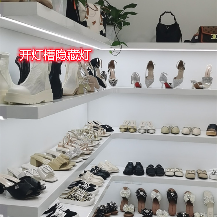 商场店铺用鞋店鞋架展示架上墙烤漆板鞋柜男女童鞋货架包包展示柜 商业/办公家具 鞋货架 原图主图