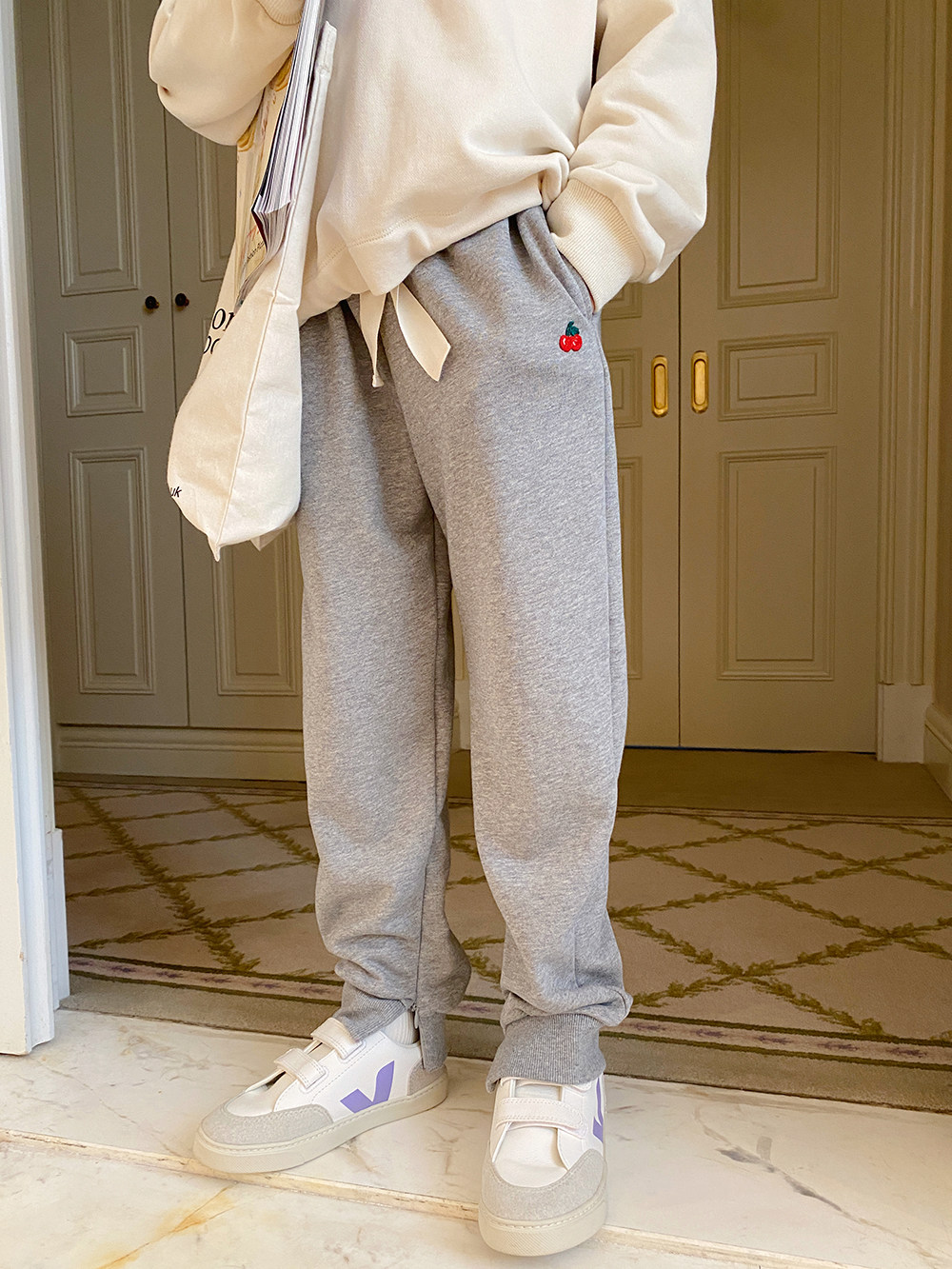 gugumini童装男女童全棉阔腿收口两穿学院风百搭运动裤卫裤,童装/婴儿装/亲子装,裤子,淘宝优惠券,粉丝福利购,淘宝优惠卷