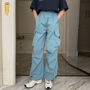 裤 gugumini童装 特薄锦棉速干透气凉爽多功能百搭工装 新款 2025夏季