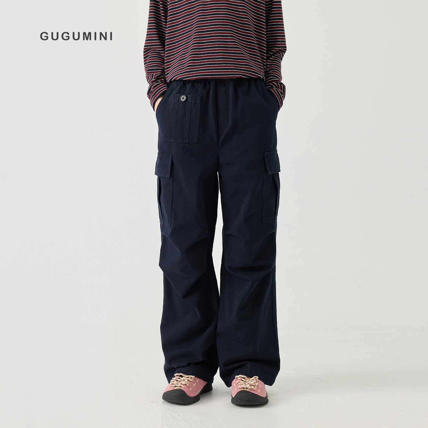 gugumini童装男女童全棉工装裤图片