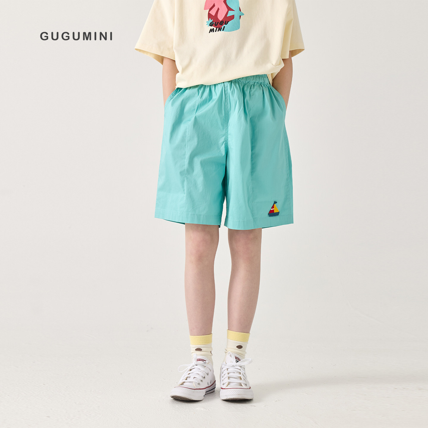 gugumini童装夏季速干短裤图片