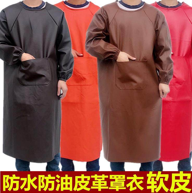 电焊工围裙反穿罩衣纯pu皮真皮防烫防火防水防辐射隔热耐高温劳保