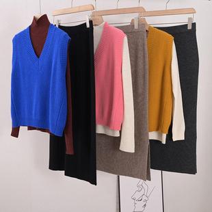 2024新品  秋季混搭时尚感 量少100%细羊毛双元宝马甲针织短款女