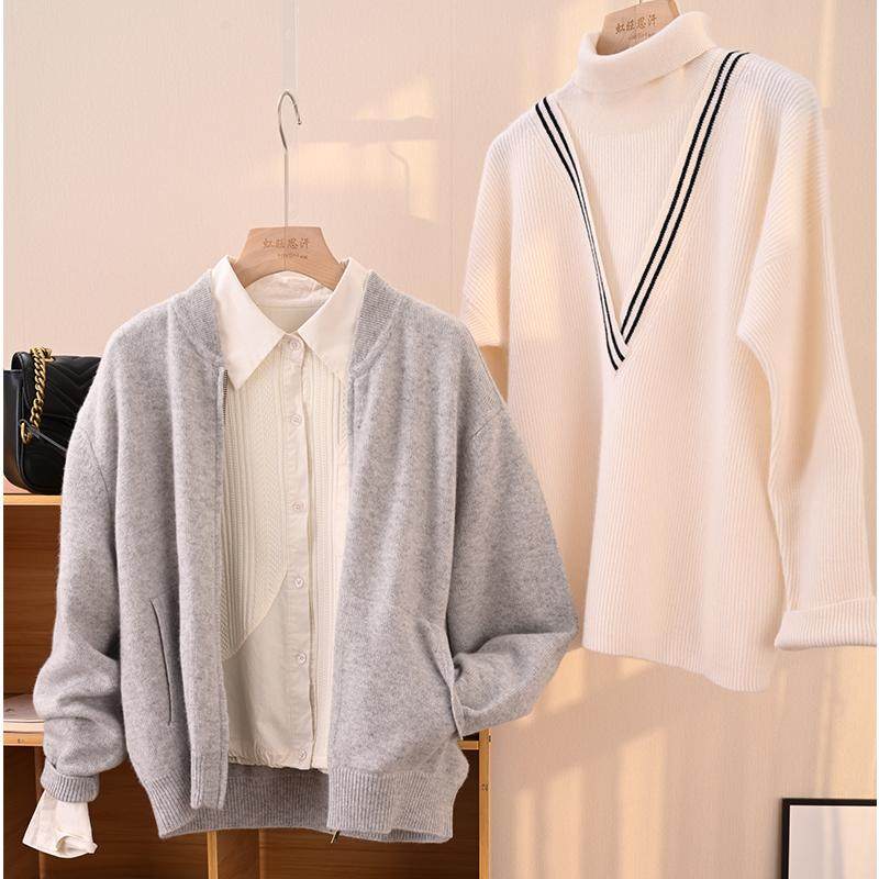 24新时尚棒球衫 女拼领夹克拉链开衫出口山羊绒外套毛衣 顺丰包邮,女装/女士精品,羊绒衫,淘宝优惠券,粉丝福利购,淘宝优惠卷