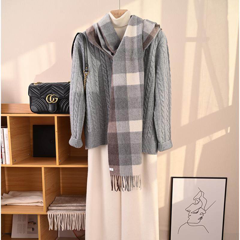 今年流行款  欧美灰复古绞花2024秋冬  双股纯山羊绒POLO领毛衣女,女装/女士精品,羊绒衫,淘宝优惠券,粉丝福利购,淘宝优惠卷