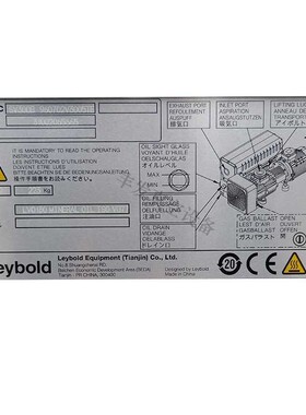 SV300B德国Leybold莱宝真空泵单级油封旋片泵960702V3005TE电动