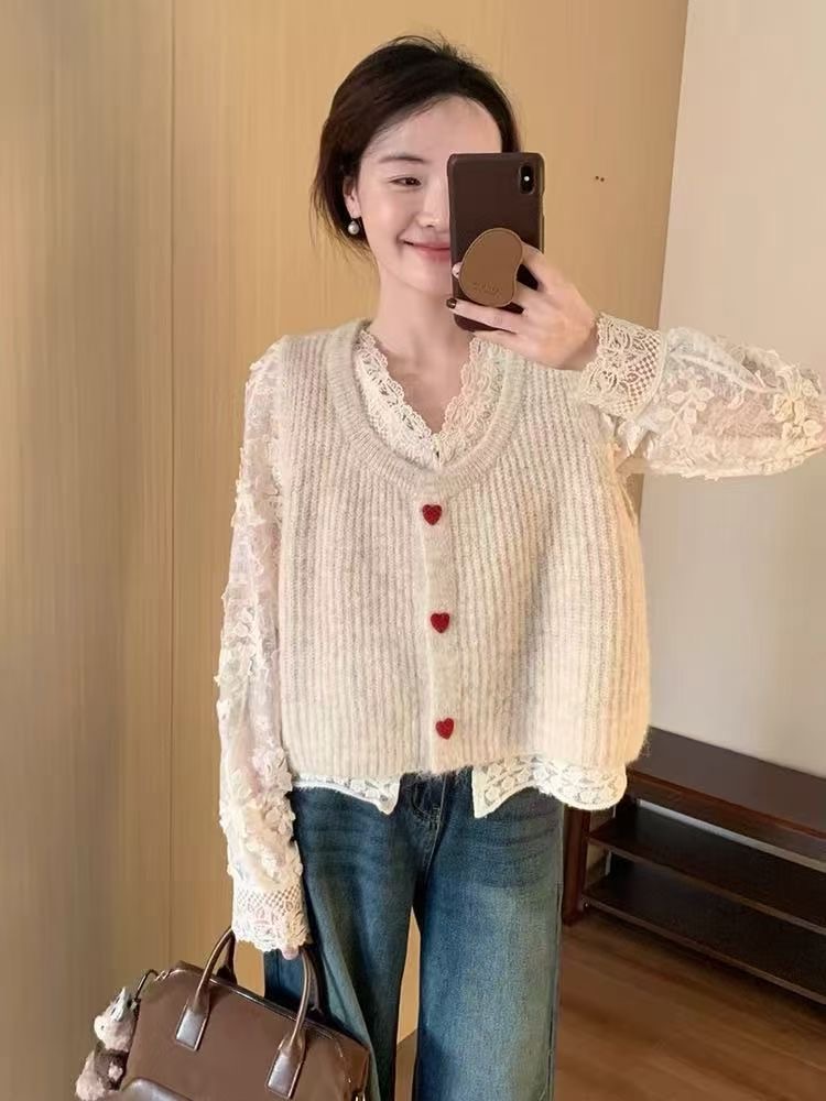 2025早春新款叠穿无袖背心女冬外穿软糯坎肩马甲甜美针织马夹上衣