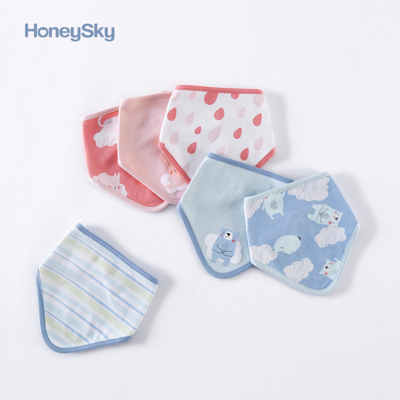 honeysky Ó¤¶ù´¿ÃÞÈý½Ç½íÐÂÉú¶ùΧ×ì·ÀÍÂÄ̽í¿ÚË®½í±¦±¦°´¿ÛΧ¶µ
