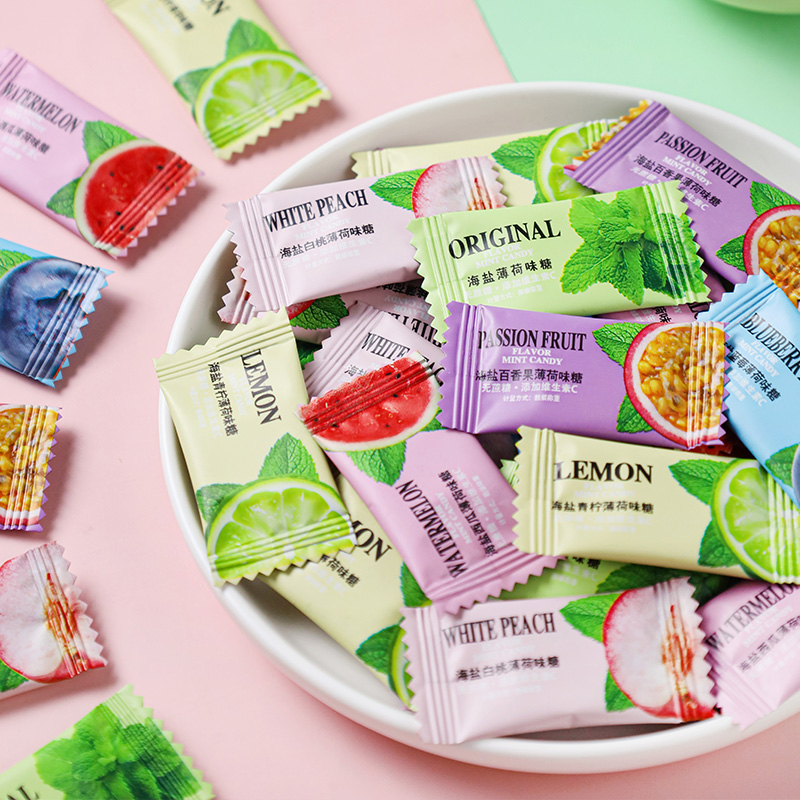 亲劲海盐无糖薄荷糖果味清凉润喉