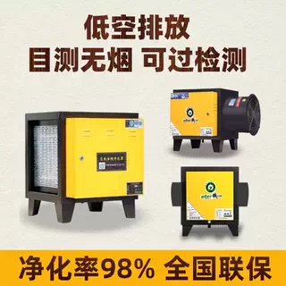 低空排放小型厨房烧烤油烟净化器除味饭店专用商用家用一体机餐饮