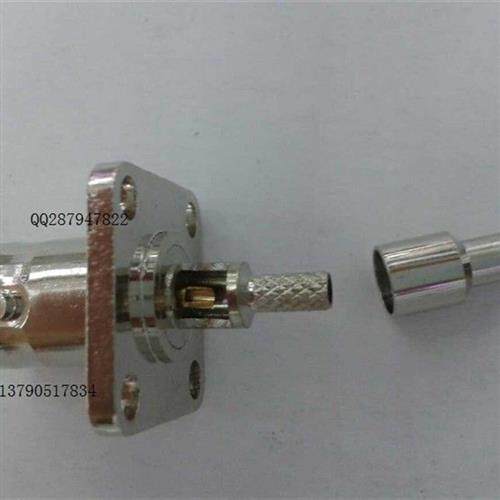 BNC-KF-1.5 BNC带法兰盘 BNC母座带四方板可固定开天窗焊接冷压式
