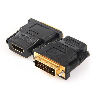 DVI公转HDMI母转接头 转换头HDMI线连显示器dvi-d 24+1电脑转接头