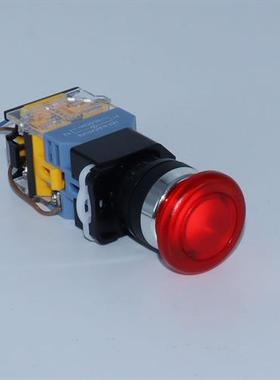 带灯蘑菇头按钮LA38-11M自复位MTDS自锁上下22mm电源启动停止开关