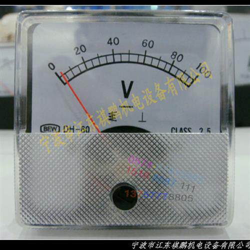 DH-60出口表指针式电压表板表100V