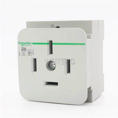 PC47 440V 25A 4孔 模块化过载导轨工程插座 EA9X 16417