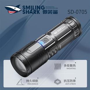 强光变焦白激光手电筒尾部COB泛光应急户外远射M60战术手电