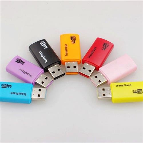 迷你便携式TF卡读卡器 microSD卡读卡器 迷你型TF读卡器